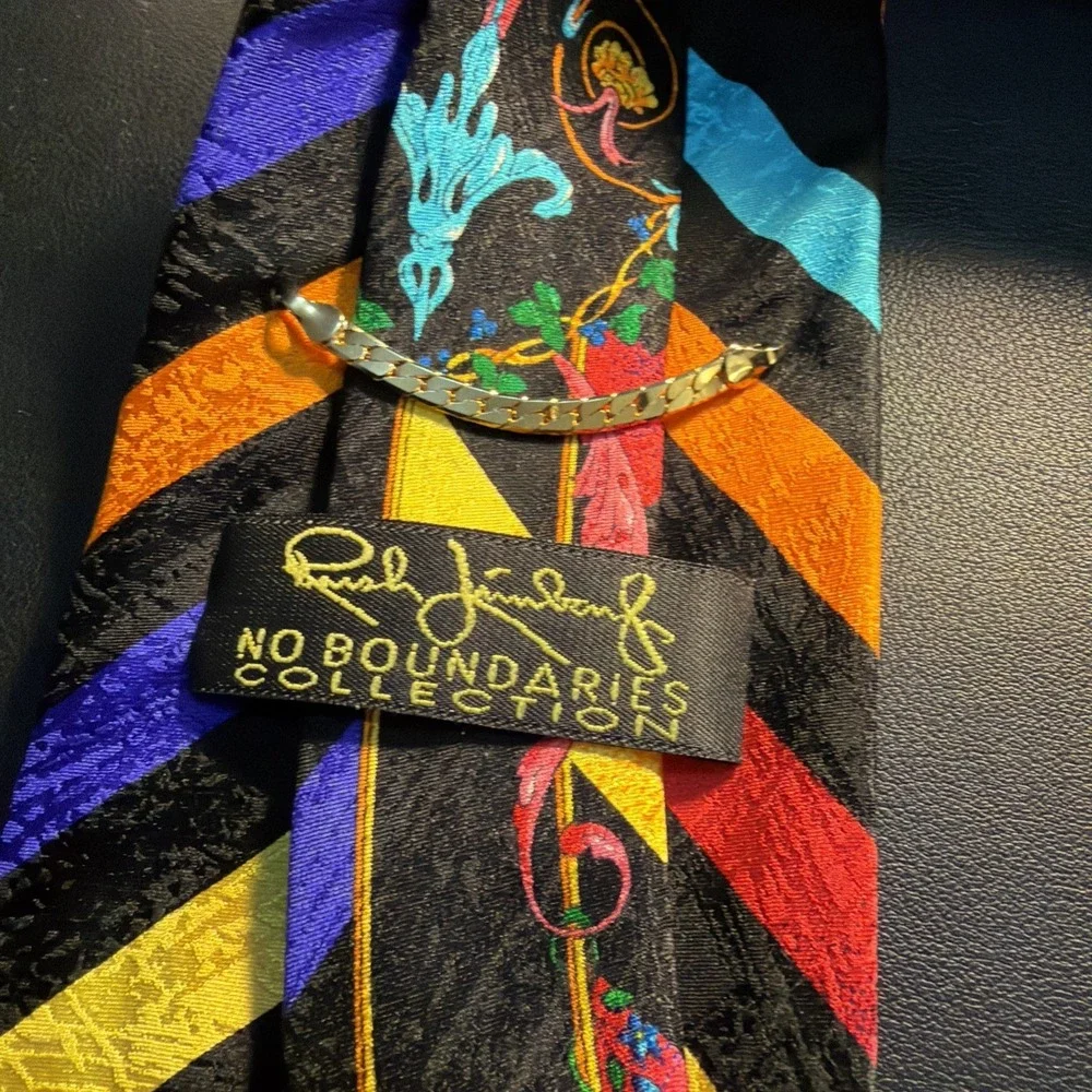 STUNNING COLORS Rush Limbaugh Mens Silk Neck Tie USA Geometric Floral Jardiniere